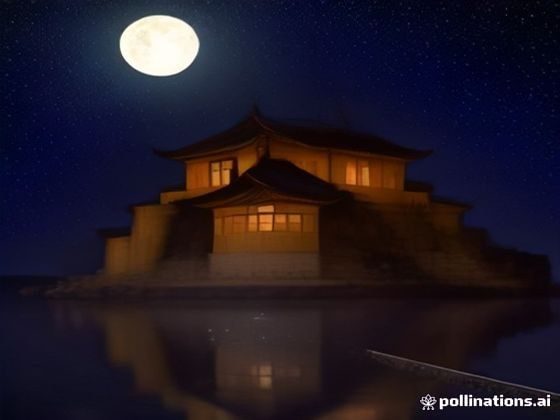 夜晚书桌前，台灯下的手机屏幕亮着深度求索 App 的深色界面，旁边摊开一本写到一半的笔记本